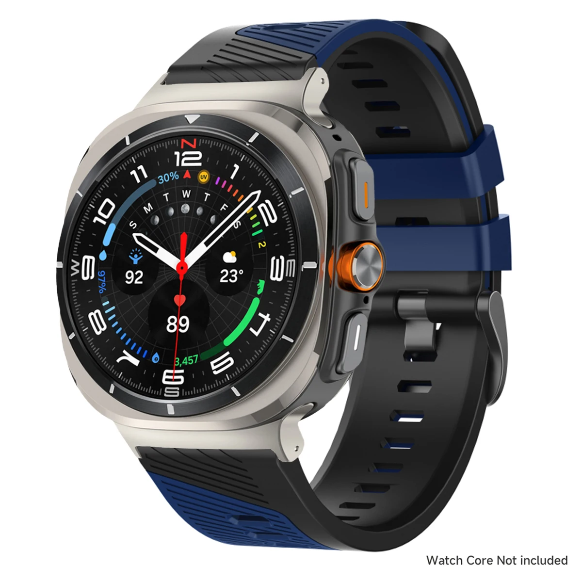 Zweifarbiges Sport-Silikonarmband für Samsung Galaxy Watch Ultra 2 47mm Verstellbares Band Armband für Galaxy Watch Ultra 2025/2024 – Detail 14