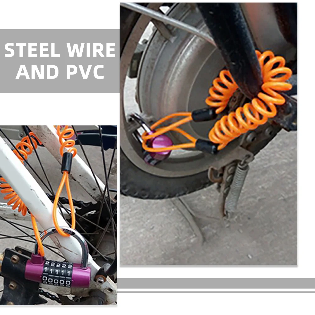2Pcs User Friendly Installation Disc Brake Lock Cable Motorcycle Wheel Lock Heavy Duty Bike Accessories Bike Accessories