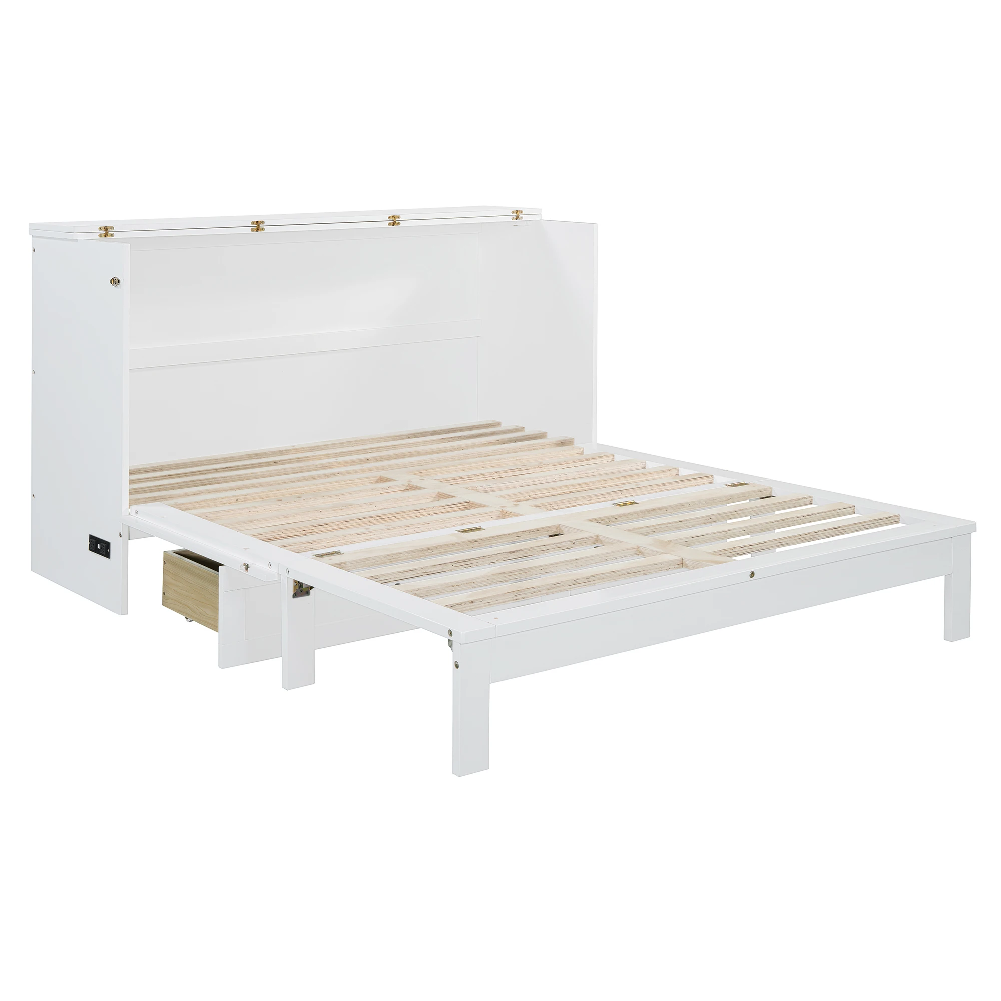 

# Modern Convertible Murphy Bed With Adjustable Features And Large Drawers