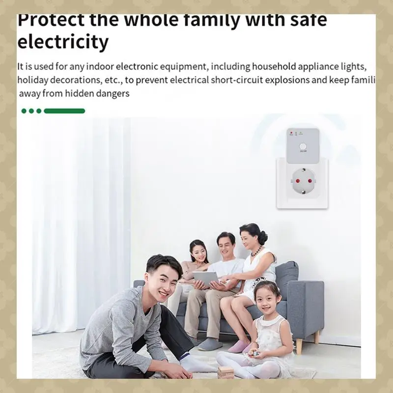 AB45 Protector Voltage Relay Electrical Socket, Refrigerator Voltage Protector Multifunctional For Home Appliance EU Plug Easy T
