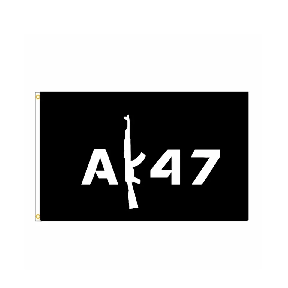 Ak47 Flag Avtomat Kalashnikova Ak 47 Banner Outdoor Decor 90x150cm Black Polyester Flag