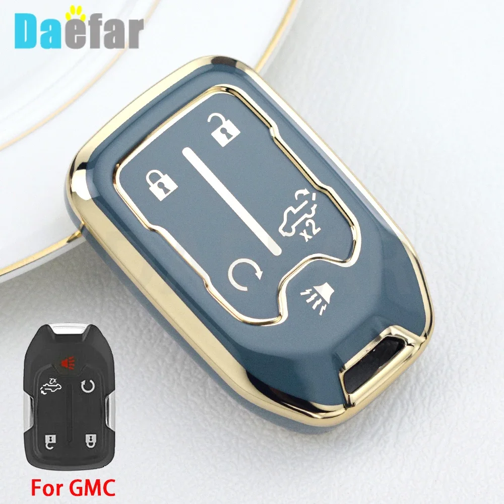 For CHEVROLET Silverado Suburban for GMC Sierra 1500 2500HD 3500HD Terrain Acadia 2020 2021 2022 TPU Car Key Fob Case Cover