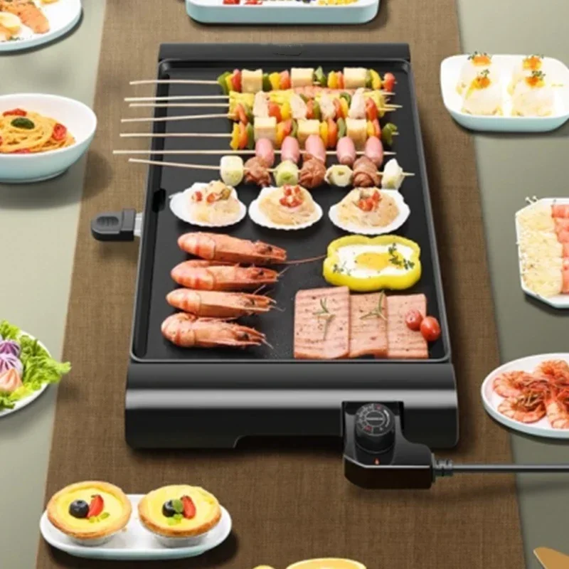 Electric grill, smokeless electric grill pan, Korean-style non-stick grill, barbecue rack, meat BBQ machine