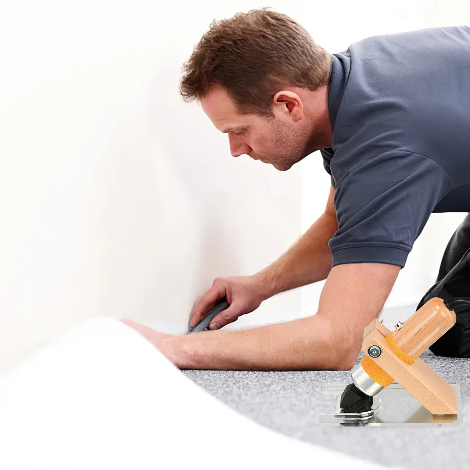 

1 Set Carpet Trimmer Holder Wood Plastic Sturdy Guide For Home Office Hotel Diy Use Rug Tufting Clipper Stand Shearing Guide