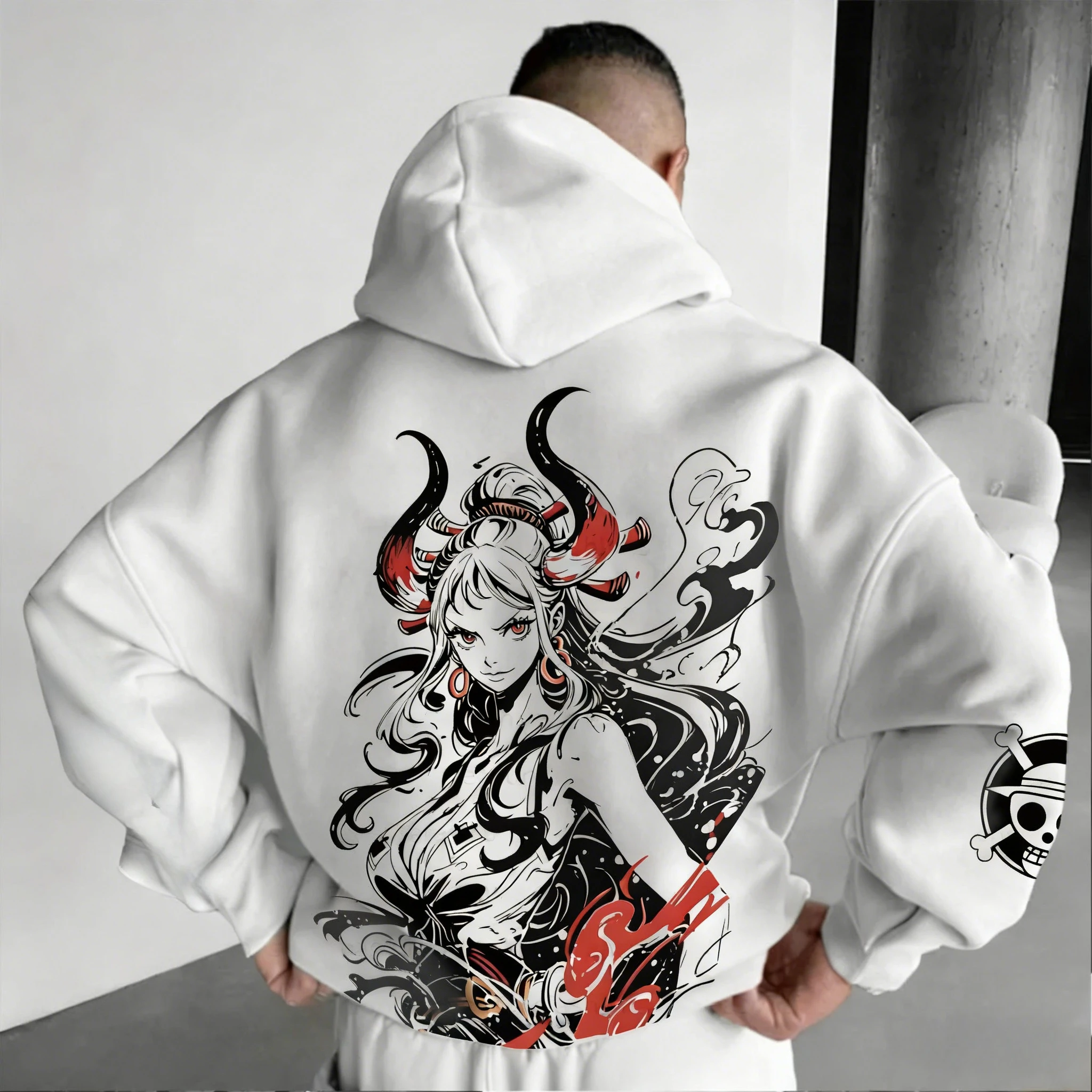 

Новая свободная толстовка с принтом One Piece Luffy в стиле аниме, модная толстовка из чистого хлопка для мужчин и женщин зимы