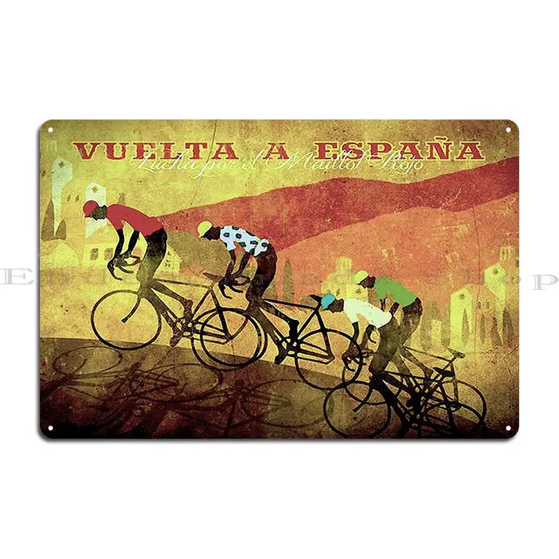 Vuelta A Espana Vintage 1921 Bicycle Racing Print Metal Sign Plaques Poster Custom Printing Cave Wall Cave Tin Sign Poster