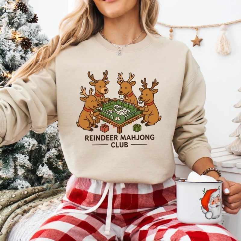 عيد الميلاد جونغ البلوز الرنة جونغ عاشق مضحك مريح الخريف والشتاء طويلة الأكمام الدفء مطابقة هوديس