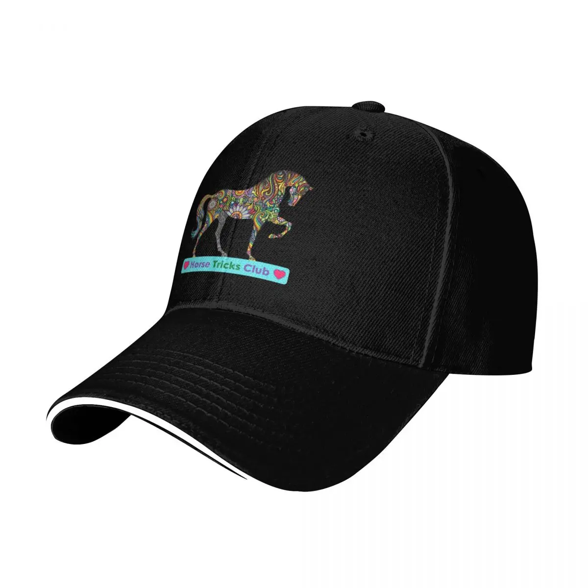 Horse Tricks Club Baseball Cap Snapback Flat Bill Strapback Dad Hat Six Panel Structured Crown