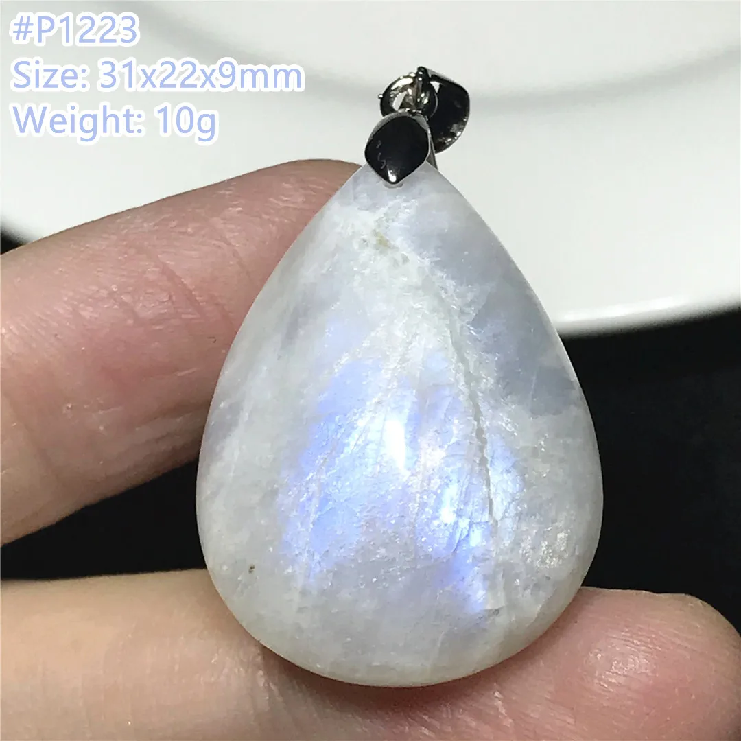 Natural Moonstone Pendant For Women Man Wealth Healing Love Gift  Rare Crystal Stone Beads White Light Gemstone Jewelry AAAAA