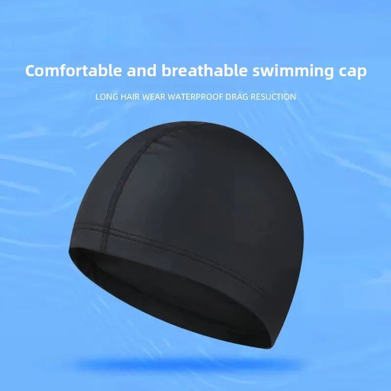 

Удобная мягкая шапочка для плавания из эластичного материала, однотонная, простого дизайна, для длинных волос, дышащая, для спорта и фитнеса.