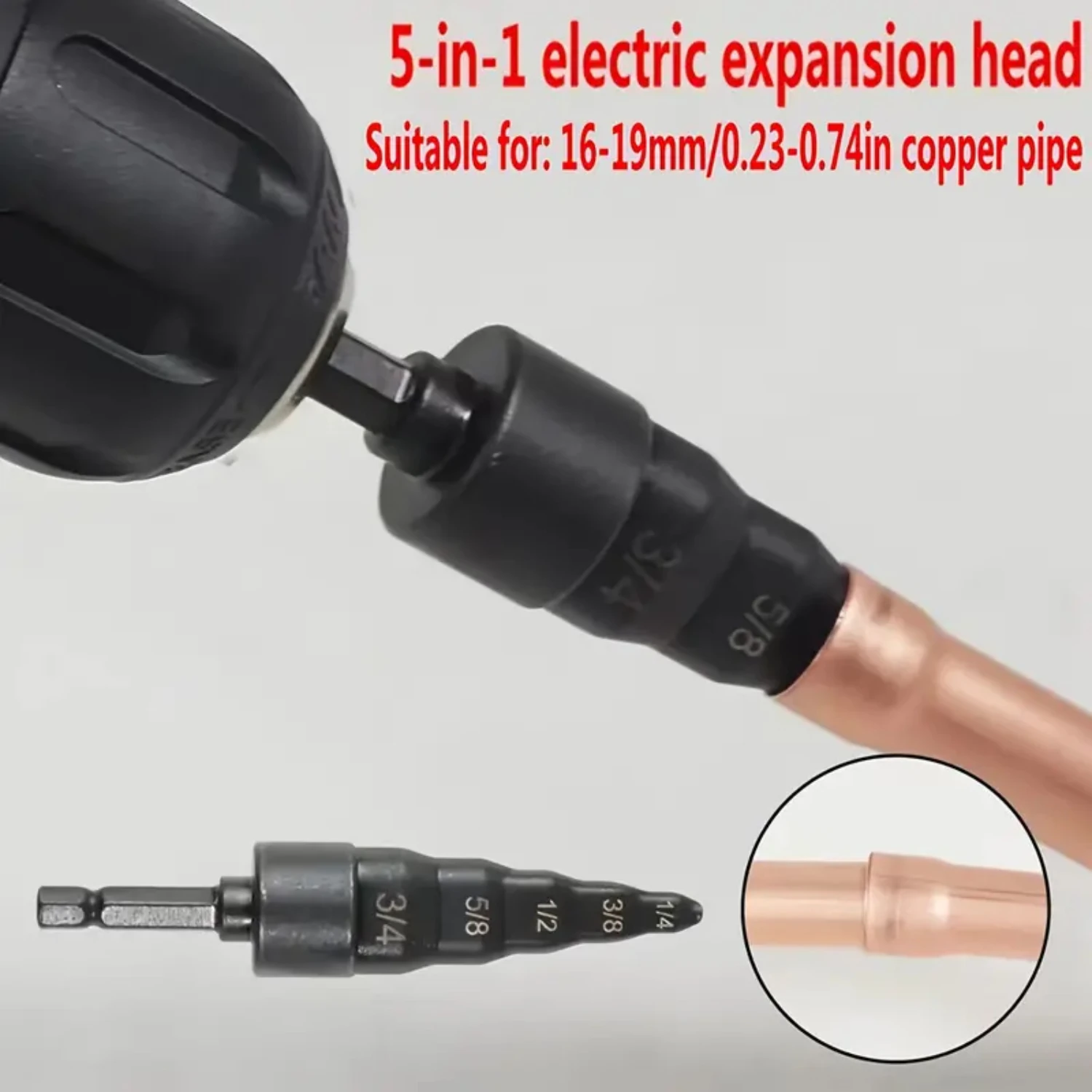 Efficient Hexagonal British Copper Pipe Expander with Comfortable Ergonomic Handle for Installing and Repairing Air Conditioning