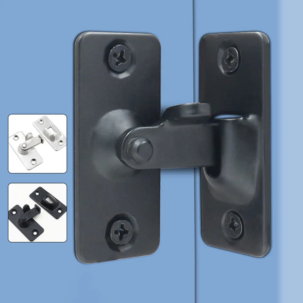 Stainless Steel Door Lock Latch 90Degree Door Lock Guard Latch Bolt Sliding Door Wine Cabinet Closet Right Angle Lock