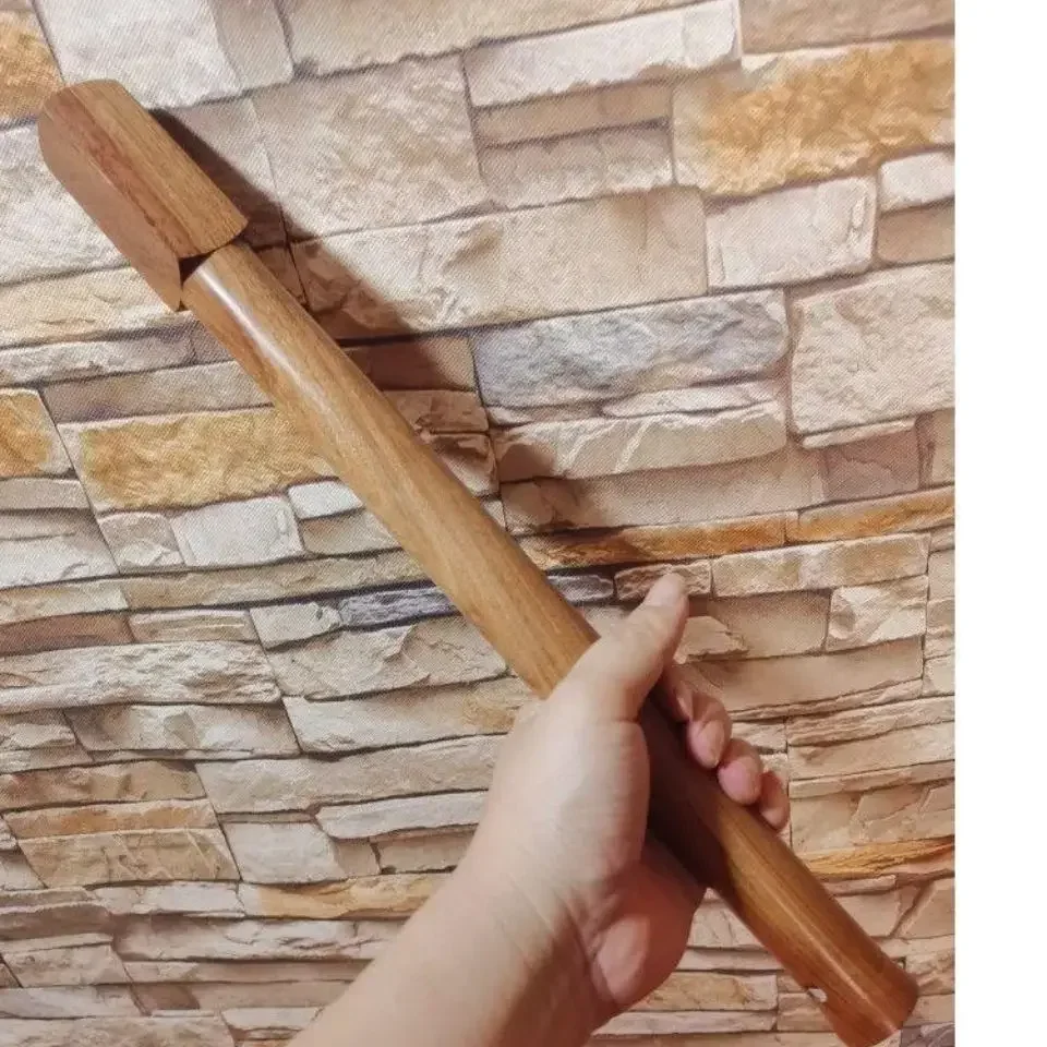 Bastone corto in legno Fitness Viola chiaro Ebano Cane batte Manica EDC Trench Hammer Strumenti per auto di autodifesa