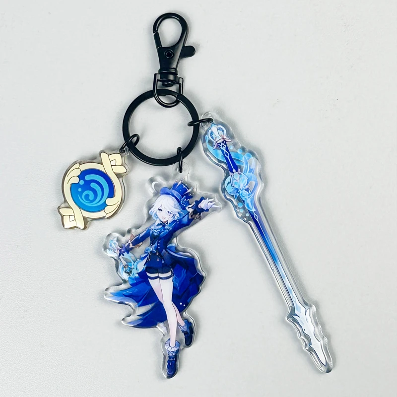 

Genshin Impact Furina De Fontaine Exquisite Game Keychain Collection Peripherals Hot Selling Waterproof Backpack Pendant