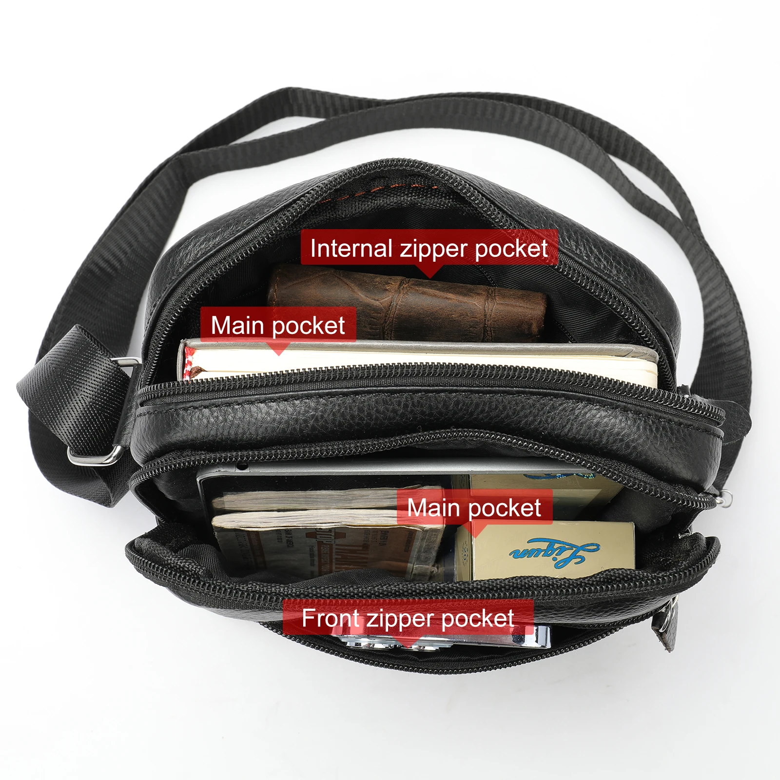 MVA Leather Crossbody Bag For Men Shoulder Bags Casual Sling Sac Bolso Hombre Bandolera Borsa Tracolla Uomo Sacoche Homme Luxe