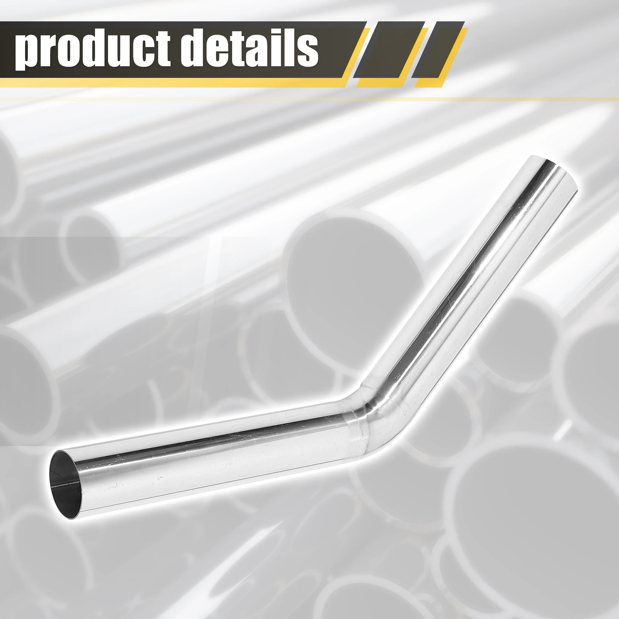 Uxcell 45 Degree Bend Car DIY Custom Mandrel Exhaust Pipe Stainless Steel OD 51mm 57mm 63mm 76mm 89mm Tube Pipe 30cm End to End