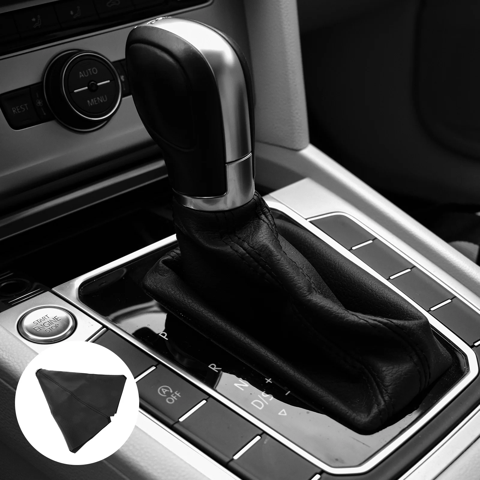 

Universal Pu Shift Boot Manual Gear Shift Cover Dirtproof Splashproof Shifter Boot Retainer Car Interior Accessories