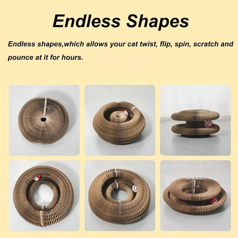 Creative Cat Scratching Board Pet Supplies Grinding Claw Board Rolling Ball Cat Scratching Toy Foldable Magic Organ Design Mouse