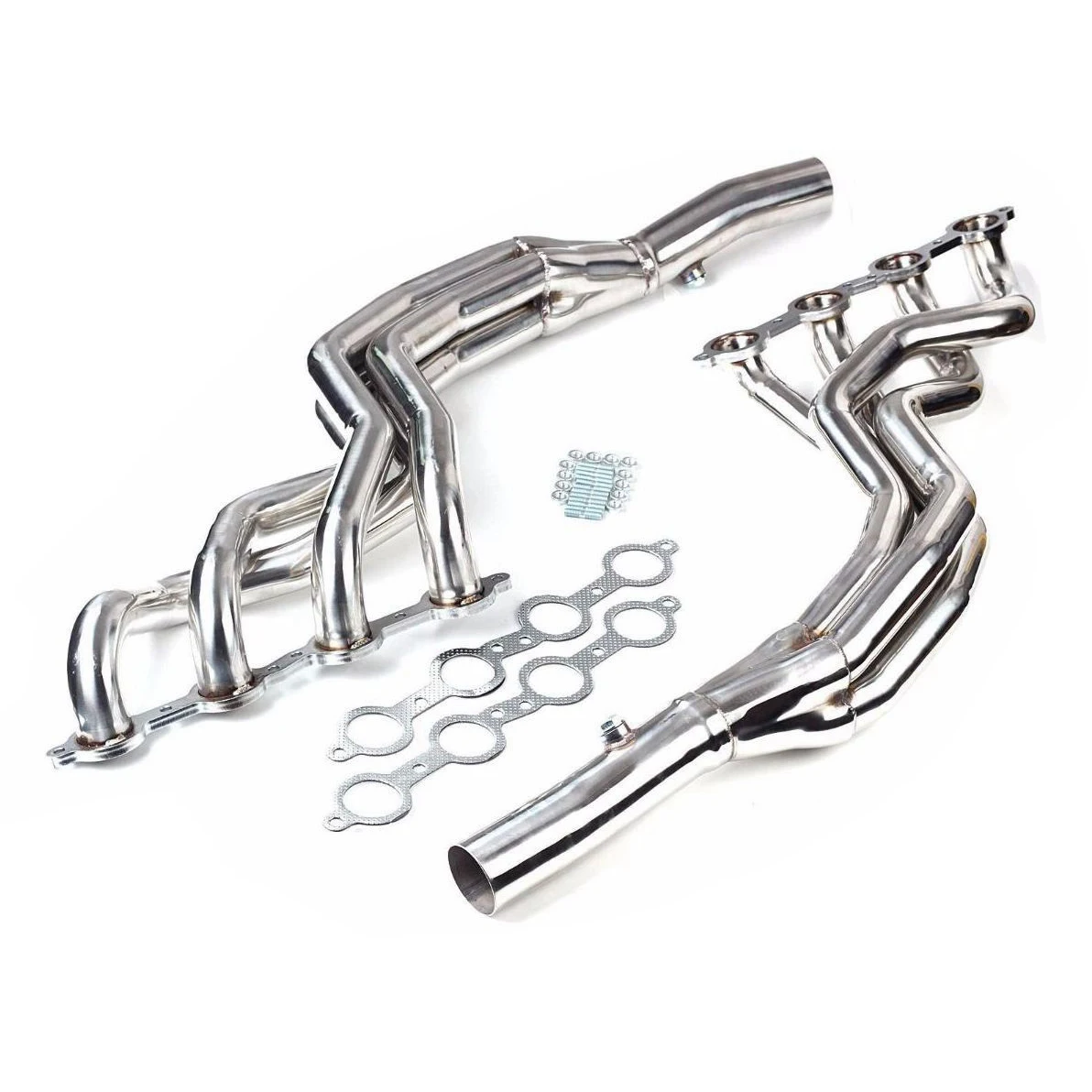 Stainless Long Tube Headers Manifolds For 2010-2015 Chevy Camaro SS 6.2L V8