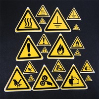 Safety warning label there is electric danger beware of electric shock warning board PVC triangle attention Safety sign