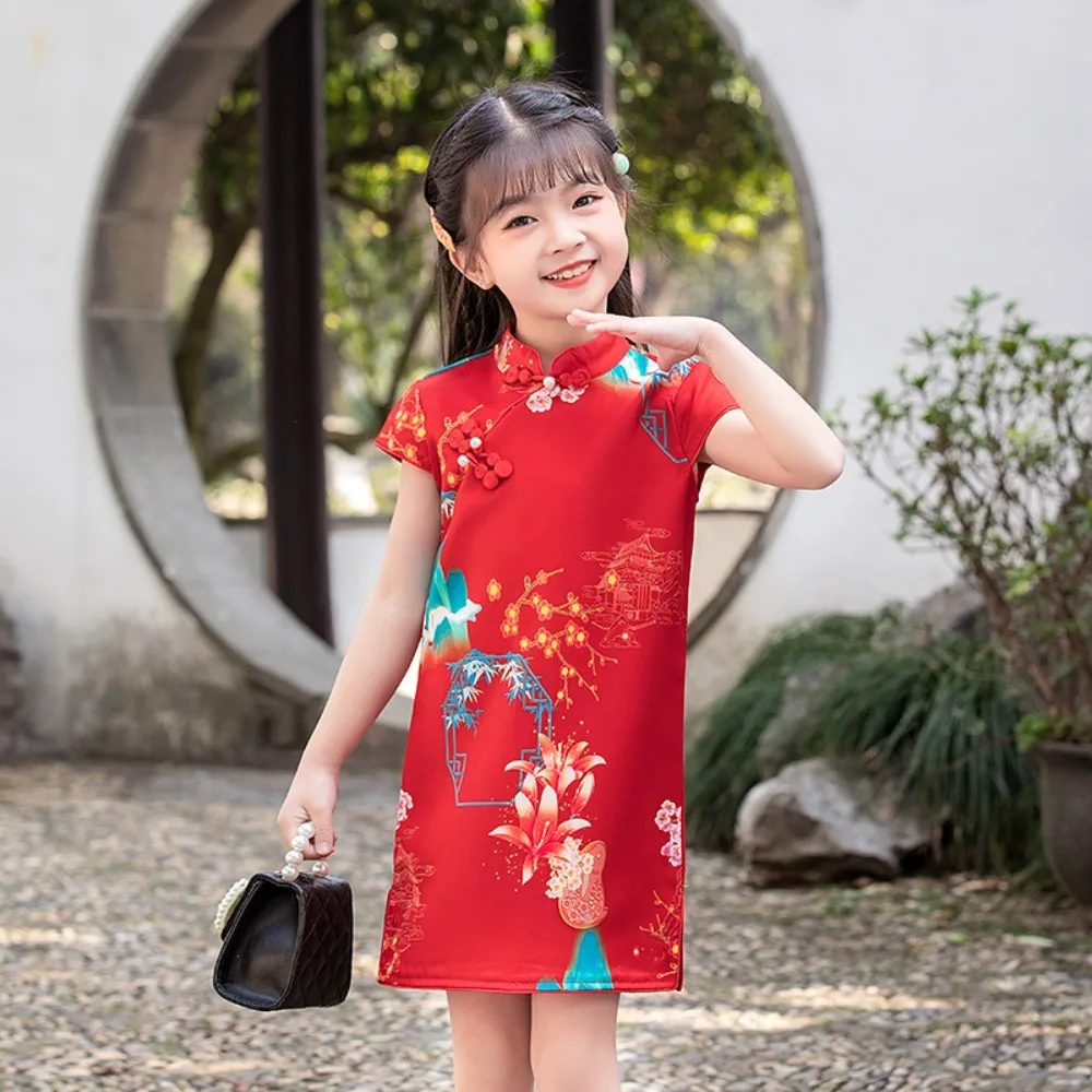 伝統的な中国服-チャイナドレス-女の子用ドレス-エスニックスタイル-パフォーマンスコスチューム-パーティー子供服-子供服