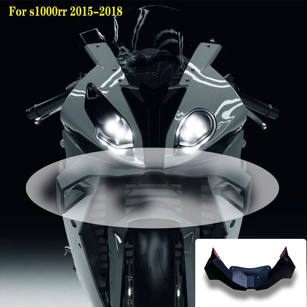 For BMW S1000RR 2015 2016-2018 Motorcycle Beak Winglet Downforce Naked Frontal Spoilers Front Spoiler Lower Spoiler Lower Lip