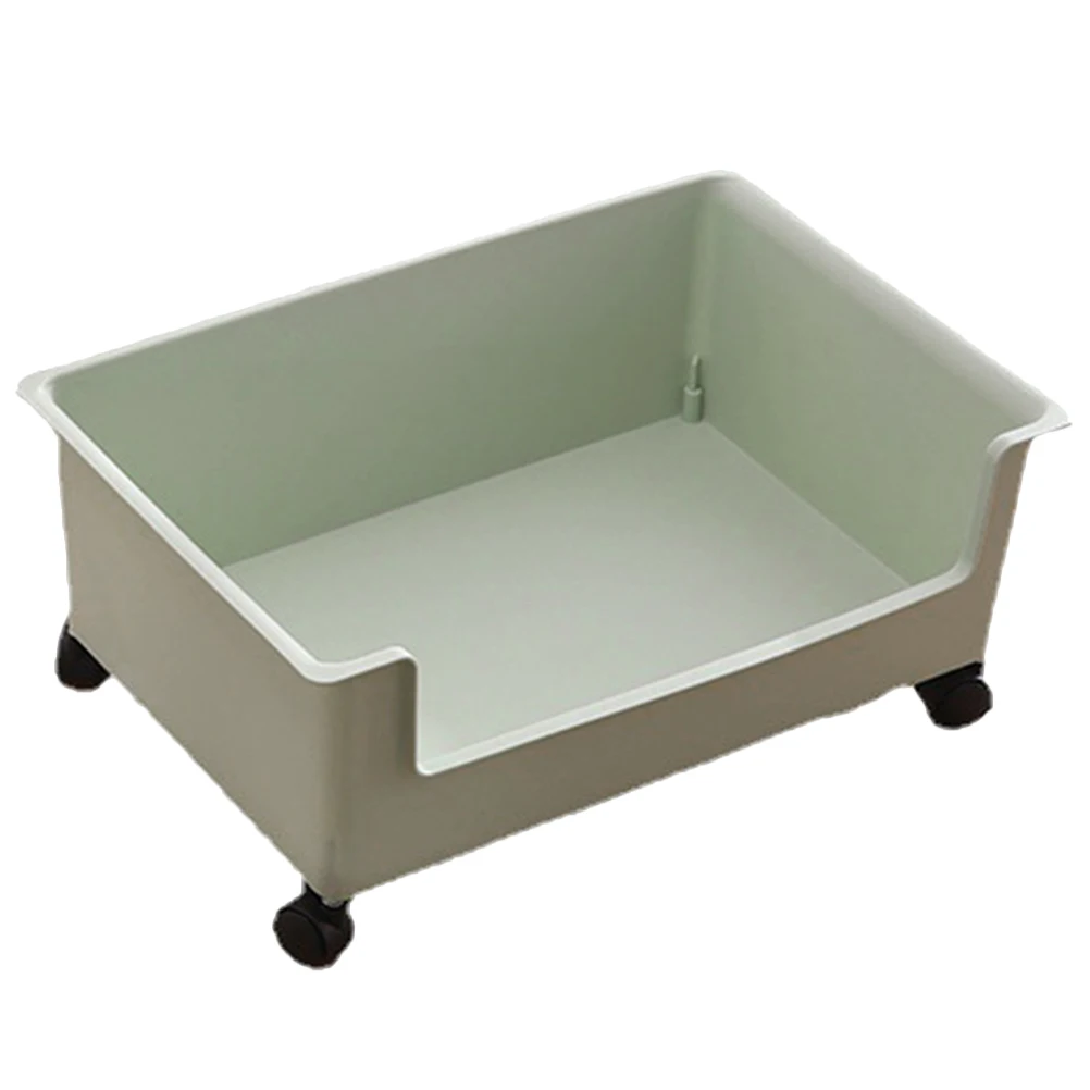 

1pcs Storage Box With Wheels Book Storage Container For Home Office Plastic Bookshelf Sundry Organizer Bookcase On Wheels Under