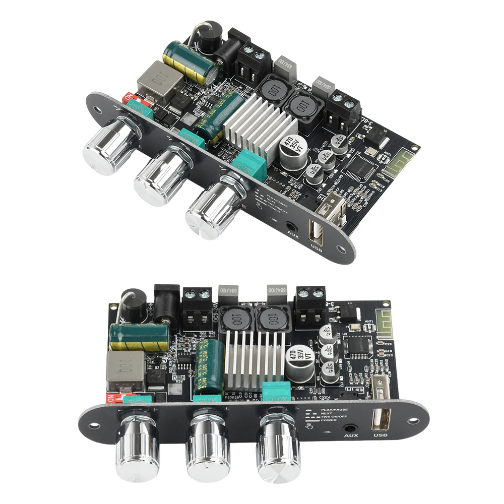 2PCS DC 9-24V Mono 100W Bluetooth Amplifier Board Module ZK-1001U Supports APP Control TPA3116D2 Amplifier Chip