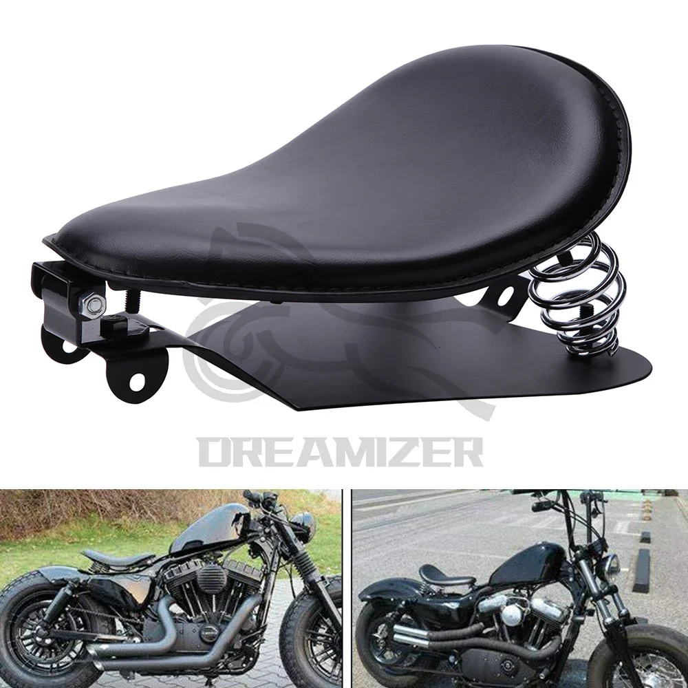 Universal For Honda Rebel CMX250C For Yamaha Virago XV250 Motorcycle Solo Saddle Seat Cover Spring Bracket Base Leather Seat