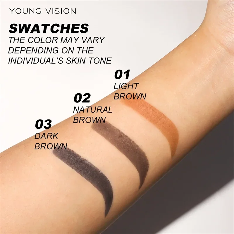 Timbro per sopracciglia Stencil Durata Impermeabile Potenziatori per sopracciglia naturali Polvere Forma naturale per sopracciglia Contouring Attaccatura dei capelli Stick Trucco