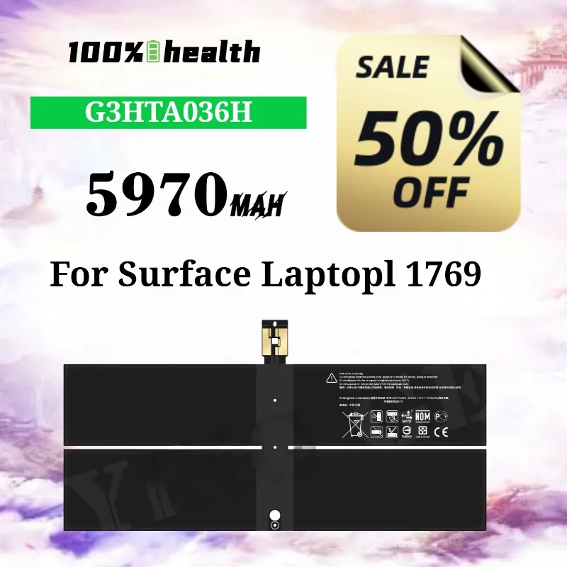 

G3HTA036H 5970mAh Laptop Battery for Surface Laptop1/1769 Lithium Rechargeable Battery