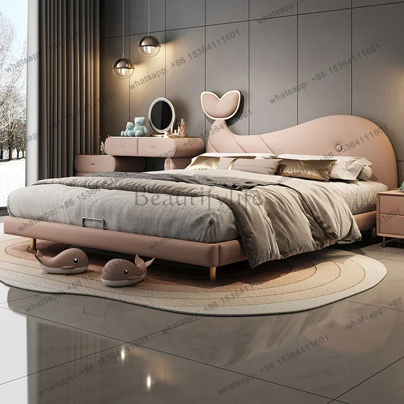 LJY Luxury Decoration  Beds Normal Cheap Simple Single Custom Kids Beds Wooden Design Modern Lit Pour Enfants Furniture Home