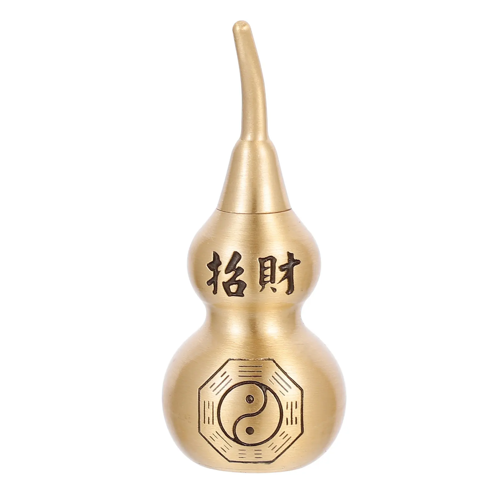 Copper Calabash Decorative Auspicious Home Ornament Unique Vintage Chinese-Style Polished Smooth Calabash Adornment