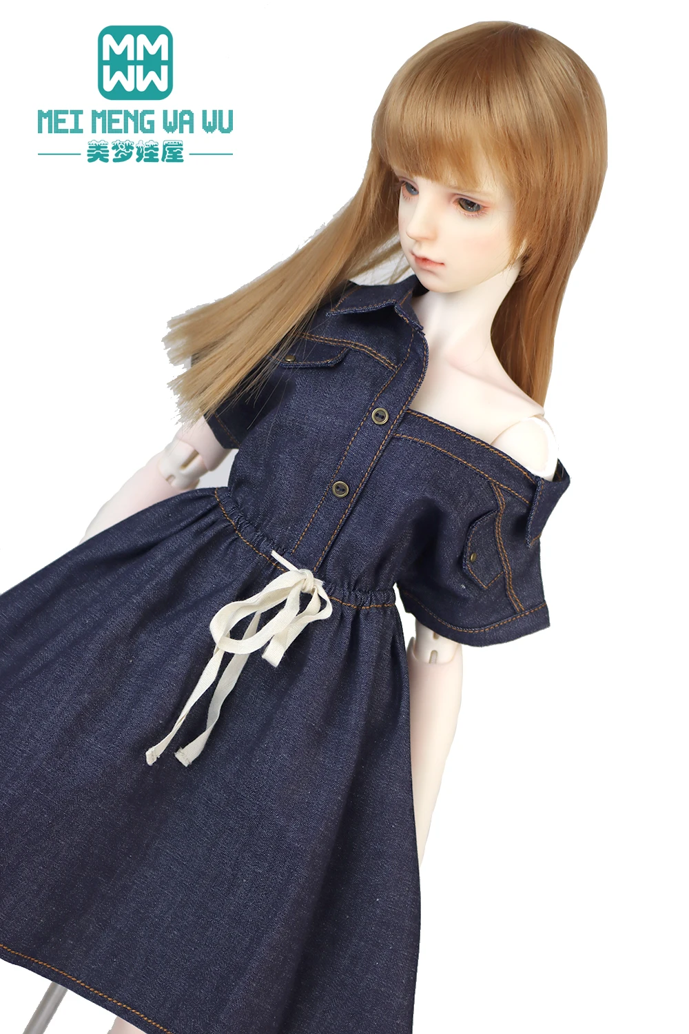 58-65cm 1/3 bjd dd sd Puppen kleider modisches Kleid Jeans rock Puppen zubehör Mädchen Geschenk