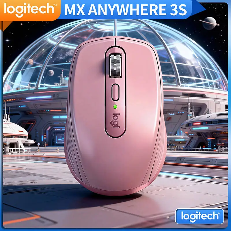 

Logitech MX Anywhere 3S Wireless Mouse 8000 DPI Silent Buttons Ergonomic Rechargeable Portable for Laptop Office Business Gaming