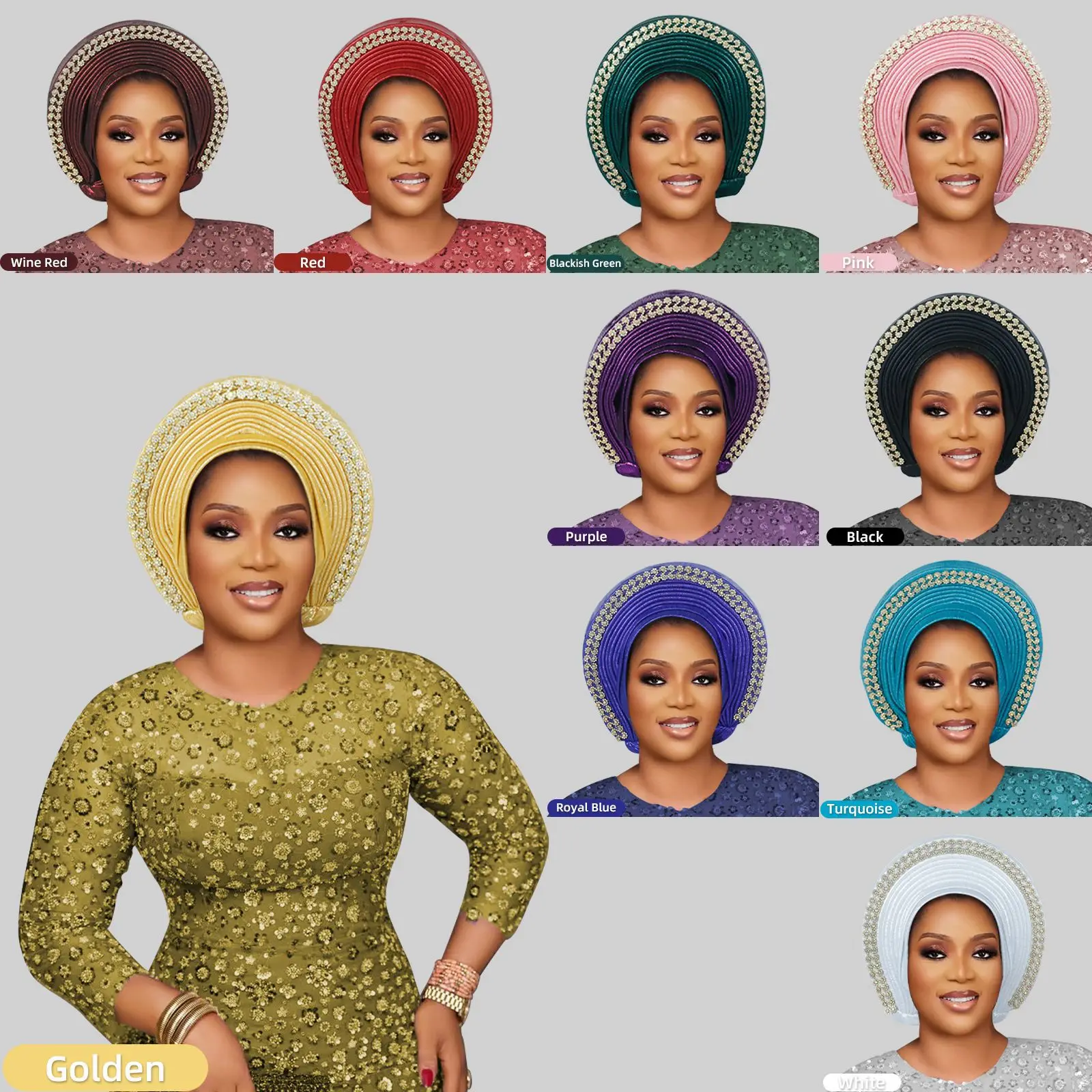 

New Foreign Trade Traditional Sleeve Head Hat Laminated Nail Drill Laminated Cap