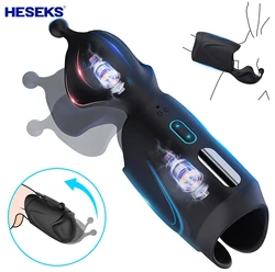 HESEKS Penis Vibrator Cock Massage Testicle Stimulator Male Masturbator Automatic Electric Shock Ghost Exerciser Sex Toy For Men