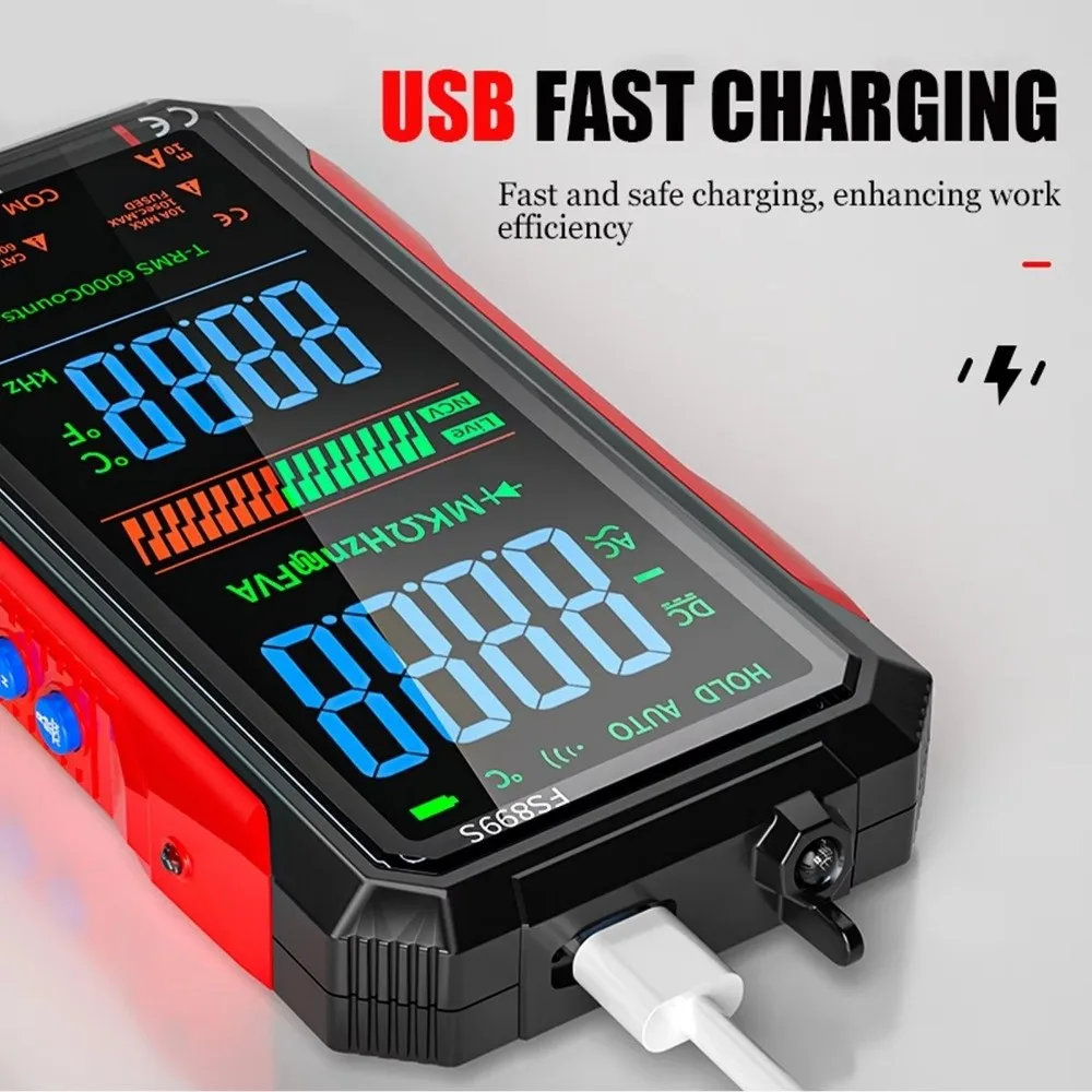 Smart Digital Multimeter Auto-Ranging True RMS Voltage Resistance Tester Diode Tester NCV Continuity Tester Electrical Issues