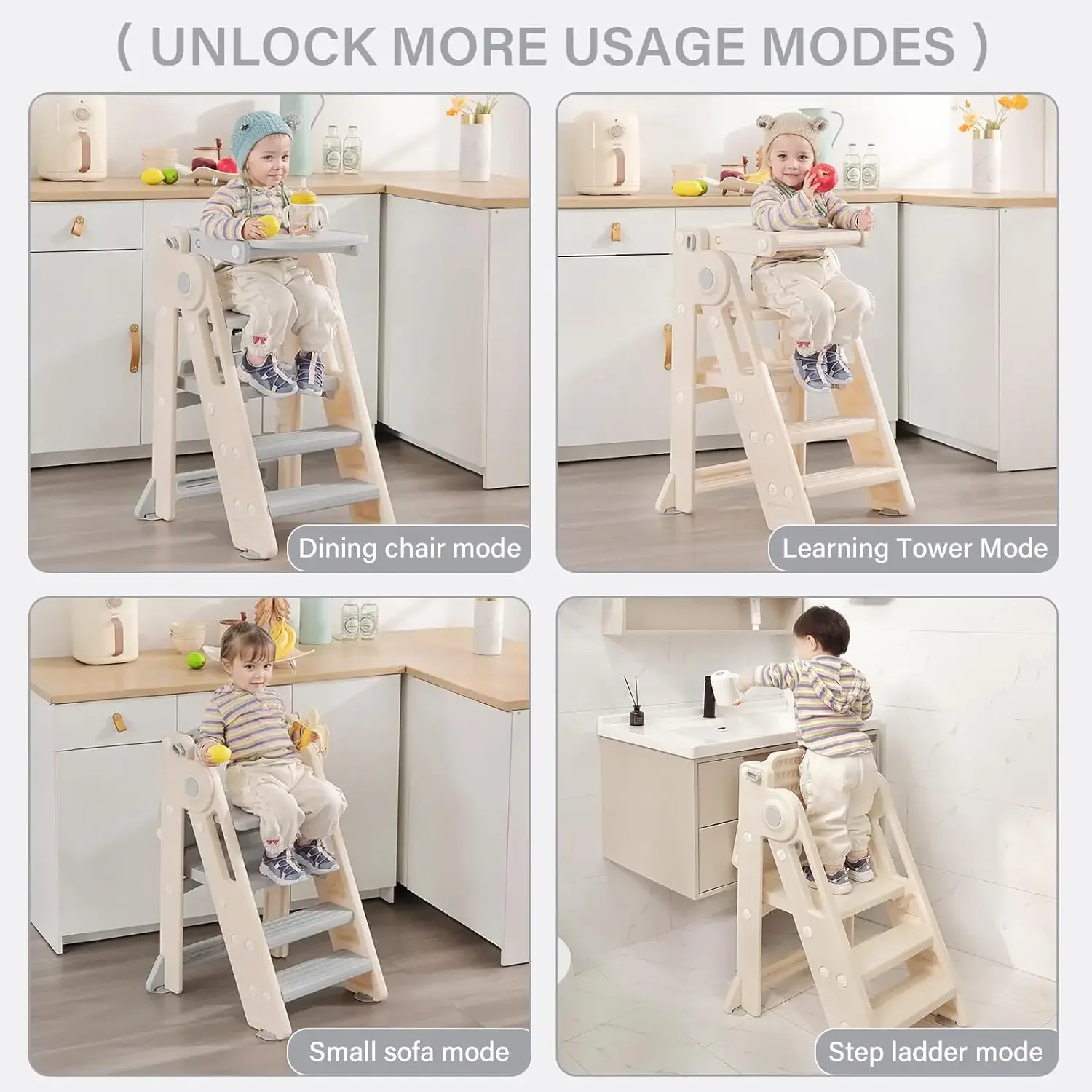 Children's Ladder Learning Tower, Multi-Functional Dining Chair
