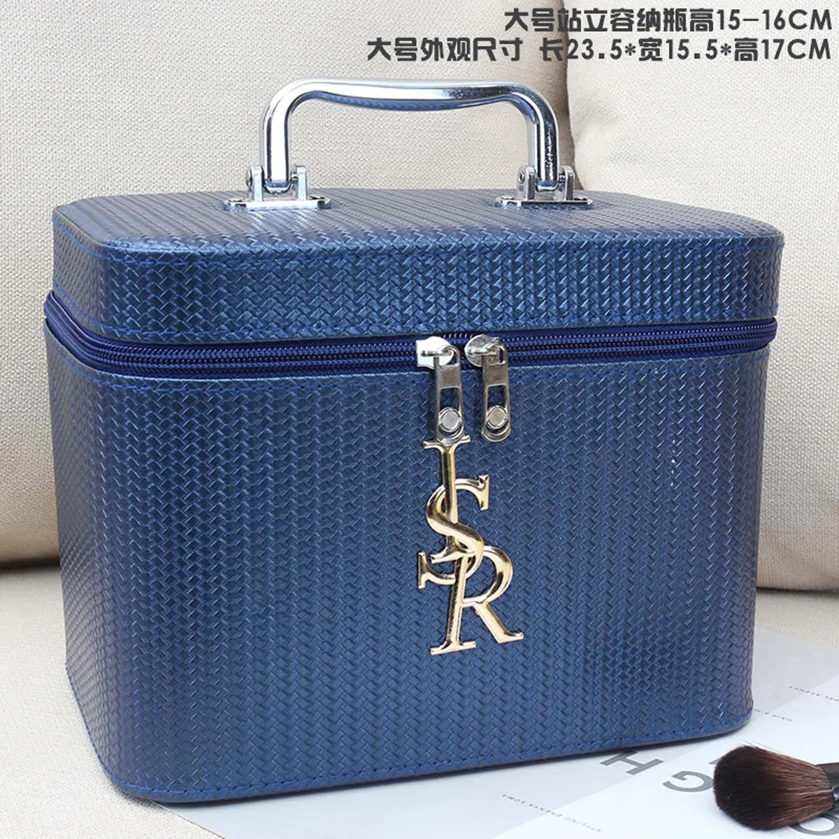 LOGO makeup bag large capacity female portable new super fire storage box advanced sense portable box three-dimensional