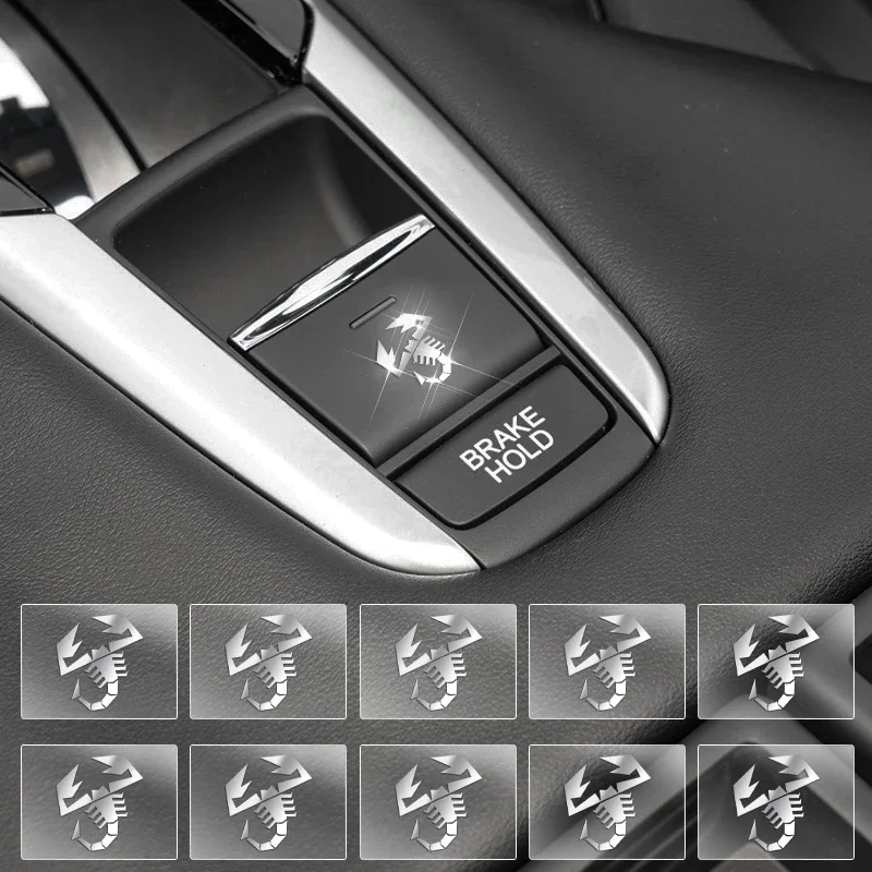 

2/5/10pcs 3D Metal Car Emblem Sticker Decor Badge Decal Interior Styling for abarth 695 595 500 competizione 124 Spider PUNTO