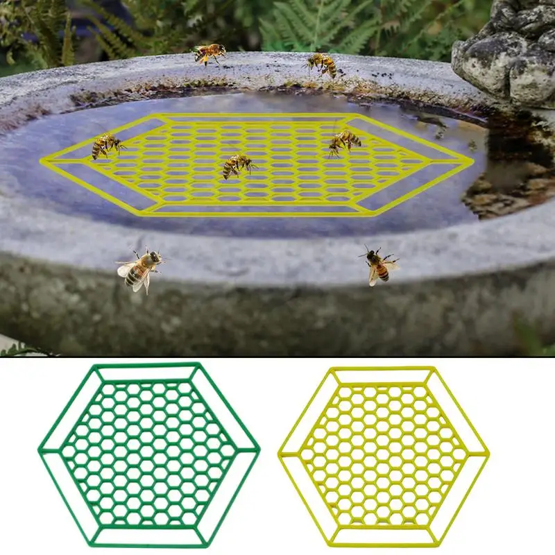 Printed Floating Bee Island Outdoor Bee Waterer Cups Bee Water Dispenser Butterfly Water Stations Drinking Trays Bee Water Cup