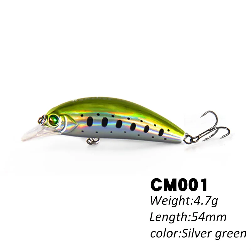 Köder 54mm 4,7g schwimmend/Kurbel Wobbler zum Angeln Hecht Angeln Kurbel köder Köder Kunst köder/Hart köder Black Minnow Angel köder – Detail 1