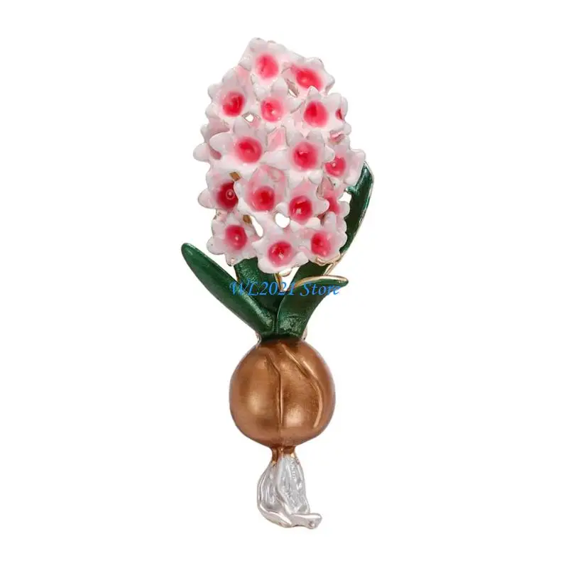 G5GC دبوس لافندر رقيق مصنوع يدويًا، إكسسوار زهور أنيق، إكسسوارات معطف نسائية أنيقة للارتداء اليومي