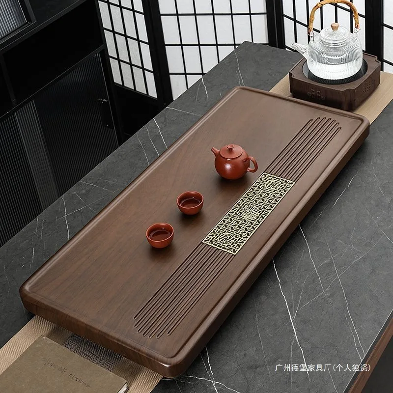 Integrated tea tray Whole bamboo with drainage living room Household kung fu tea set tray