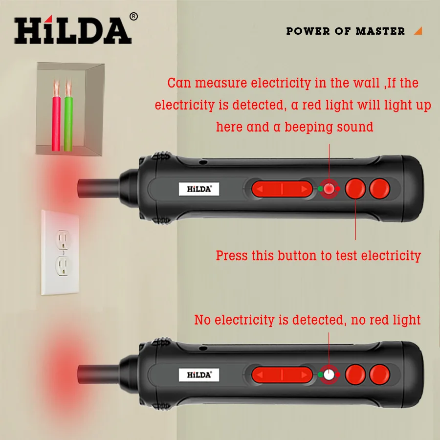 HILDA 3.6v Mini Cordless Electric Screwdriver Rechargeable Adjustment Power Drill Multi-function Disassembly Torque Repair Tools