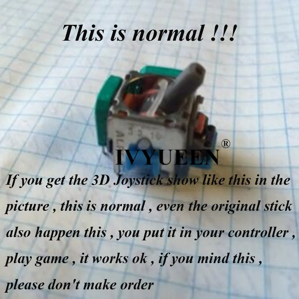 IVYUEEN สำหรับ Nintendo Switch Pro Controller 3D Analog Stick 3 Pin Sensor โมดูล Potentiometer พร้อม ThumbSticks Caps อะไหล่ซ่อม