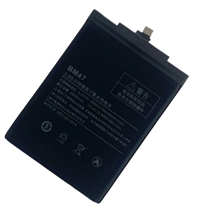 แบตเตอรี่โทรศัพท์มือถือคุณภาพสูงใหม่เอี่ยม 3.85V 4000mAh รุ่น BM47 สำหรับ Xiaomi Hongmi Redmi 3X 4X 3Pro 3 Pro 3S