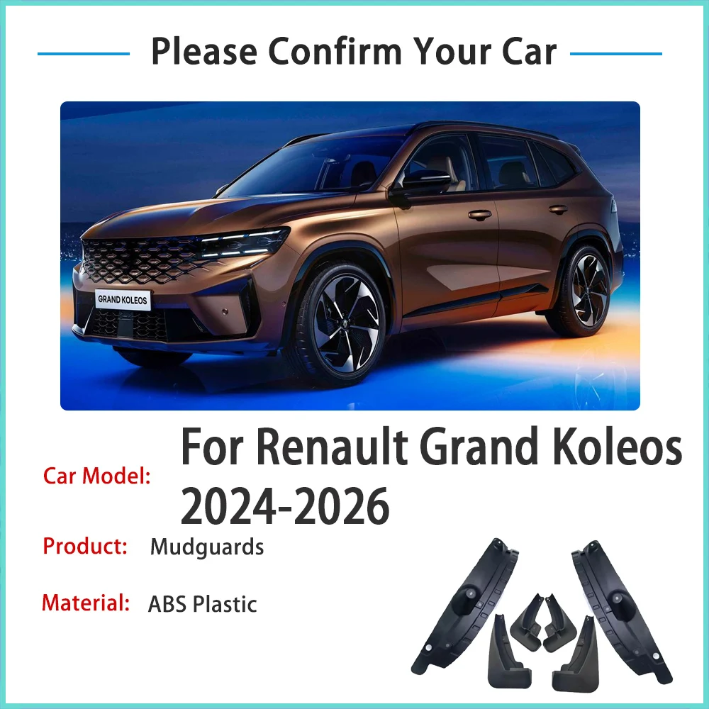 

Auto Wheel lnner Mudguards For Renault Grand Koleos 2024 Accessories 2025 2026 Car Mudflaps Mud Guard Lining Fender Anti-scratch