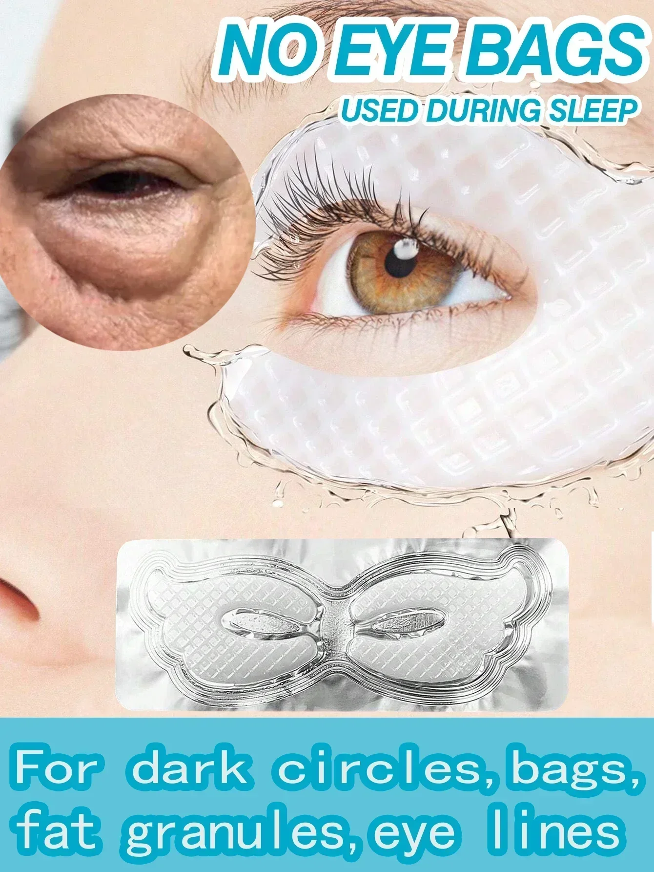 Collagen Eye Mask Wrinkle Remove Eyes Patches Firming Lifting Fade Fine Lines Hyaluronic Acid Moisturizing Smooth Eye Skin Care